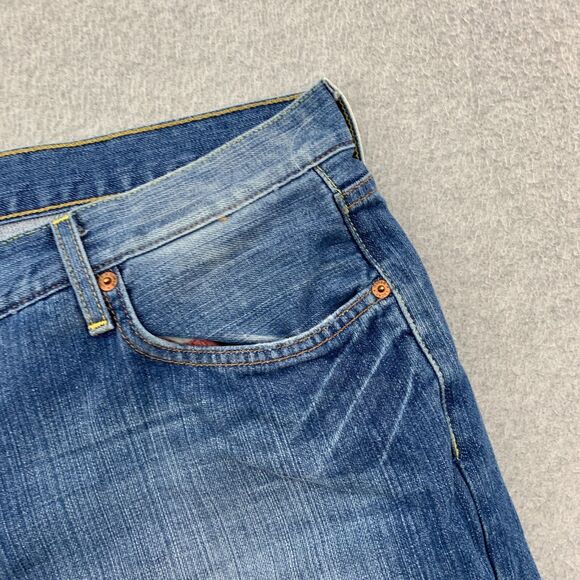 Lucky Brand Jeans Mens Size 38x30 (actual) Short Straight Leg Cotton Distressed - Picture 11 of 16